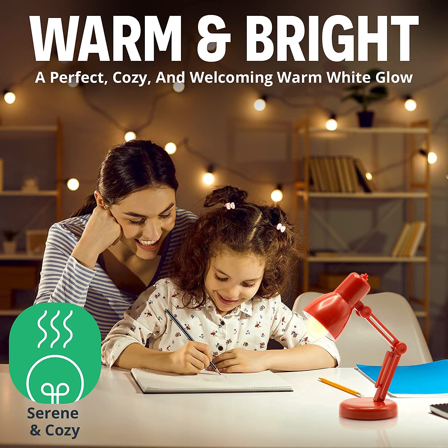 Sterl Lighting G16.5 E12 Candelabra Bulbs - 25W, 120V, for Scentsy Warmers, Incandescent, 2700K Warm White, Clear, 170Lm - 4 Pack