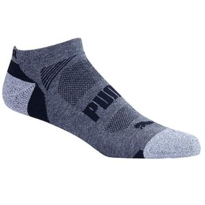 PUMA Mens No show Sport Socks, Moisture Control, Arch Support (8 Pair) (Regular Shoe Size: 6-12, Black)