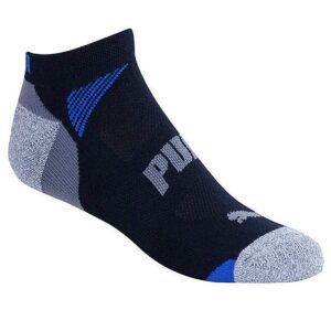 PUMA Mens No show Sport Socks, Moisture Control, Arch Support (8 Pair) (Regular Shoe Size: 6-12, Black)