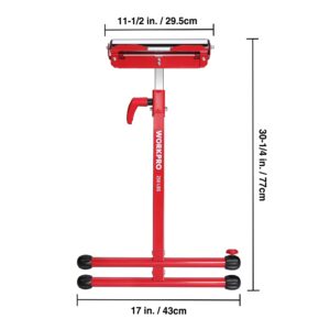 WORKPRO Folding Roller Stand Height Adjustable, Heavy Duty 250 LB Load Capacity, Outfeed Woodworking