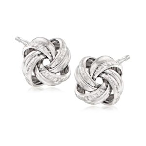 Ross-Simons Italian Sterling Silver Love Knot Earrings