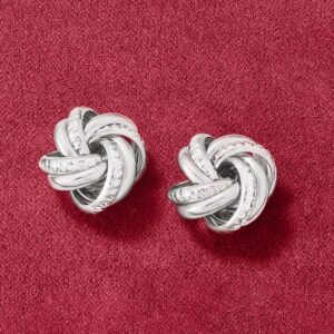 Ross-Simons Italian Sterling Silver Love Knot Earrings