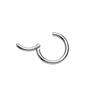 FIFTH CUE Grade 23 Solid Titanium Hinged Seamless Septum Nose Ear Cartilage Clicker Ring