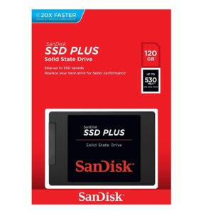 sandisk ssd plus 120gb internal ssd - sata iii 6 gb/s, 2.5"/7mm, up to 530 mb/s - sdssda-120g-g27