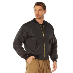 rothco enhanced nylon ma-1 flight jacket (us, alpha, x-large, regular, regular, black)