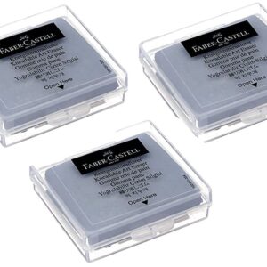 Faber-Castell Kneadable Art Eraser (Grey, pack of 3)