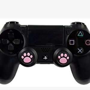 Analog Silicone Joystick Joy Stick Grips Cap Cover Thumbstick Thumb Stick Grips Cap Cover for PS4 PS3 Xbox one Xbox 360 PS2 Controller (4 x Pink Cat Dog Paw)