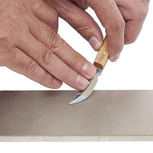 Trend 8-Inch Diamond Sharpening & Flattening Stone, Double Sided (180/600 Grit) Bench Stone with Pouch, Cleaning Block & Non-Slip Mat, DWS/CP8/FX