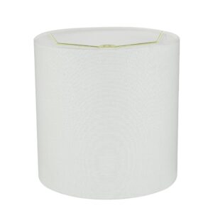 Aspen Creative 31227 Transitional Drum (Cylinder) Shaped Spider Construction Lamp Shade in White, 8" wide (8" x 8" x 8")