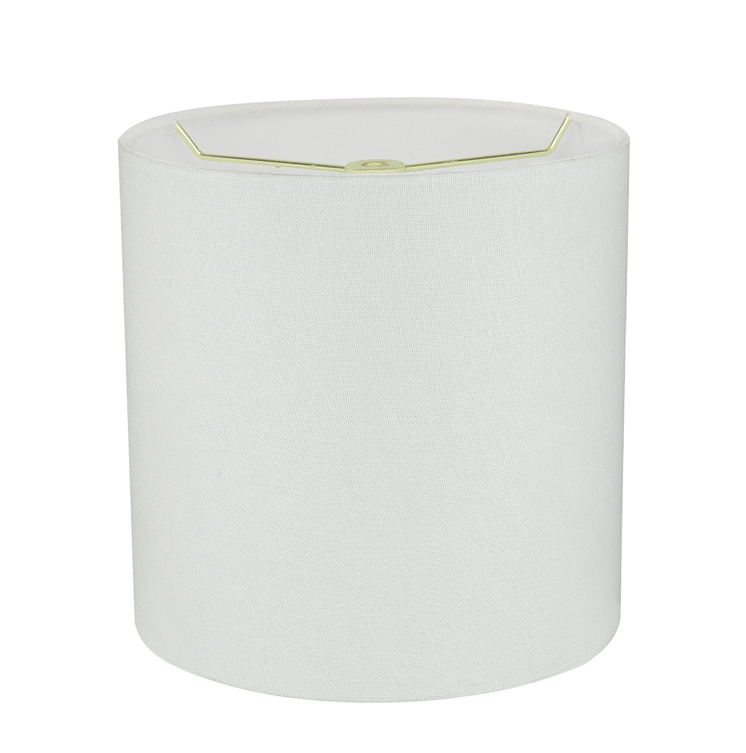 Aspen Creative 31227 Transitional Drum (Cylinder) Shaped Spider Construction Lamp Shade in White, 8" wide (8" x 8" x 8")