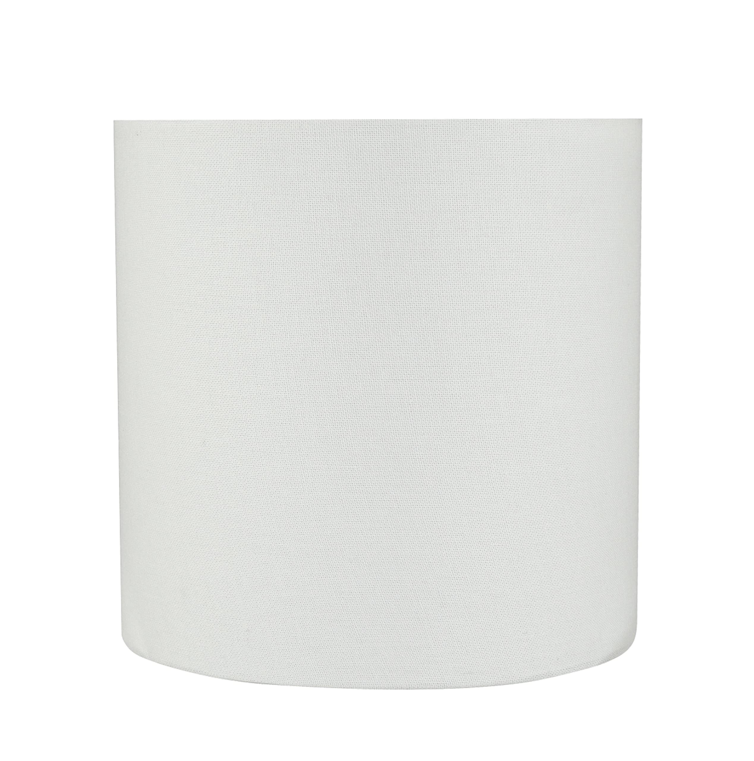 Aspen Creative 31227 Transitional Drum (Cylinder) Shaped Spider Construction Lamp Shade in White, 8" wide (8" x 8" x 8")