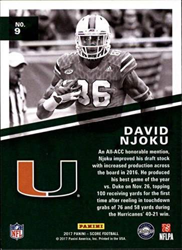 2017 Score Hype #9 David Njoku RC