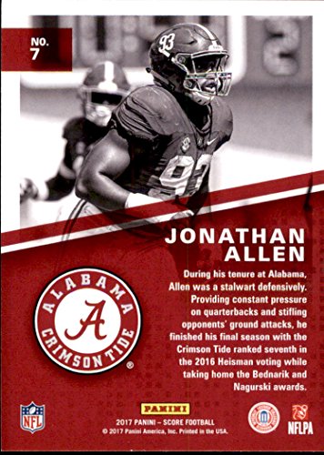 2017 Score Hype #7 Jonathan Allen RC