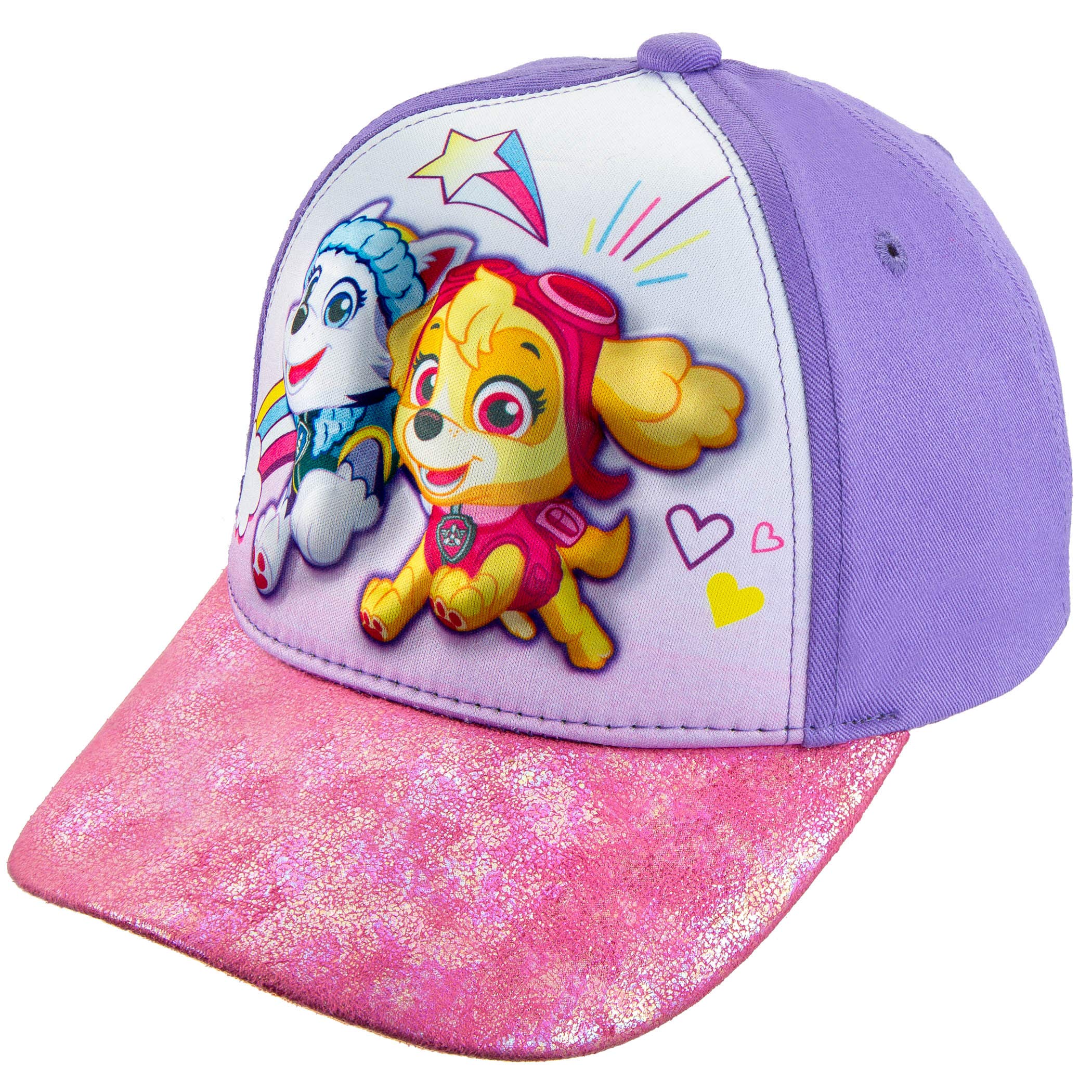 Nickelodeon Toddler Girls' Paw Patrol 3D Cotton Baseball Cap Hat Age 2-5 Purple/Pink