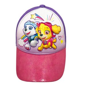 Nickelodeon Toddler Girls' Paw Patrol 3D Cotton Baseball Cap Hat Age 2-5 Purple/Pink