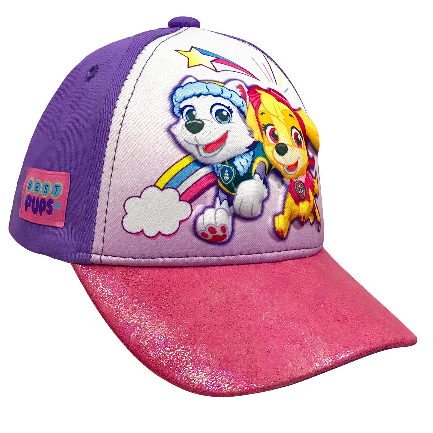 Nickelodeon Toddler Girls' Paw Patrol 3D Cotton Baseball Cap Hat Age 2-5 Purple/Pink