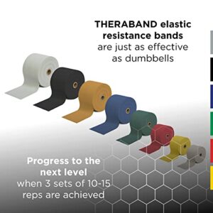 THERABAND Professional Latex Resistance Bands, Individual 6 Ft Elastic Band for Upper & Lower Body Exercise, Physical Therapy, Pilates, At-Home Workouts, 6 Foot, Green, Heavy, Intermediate Level 1