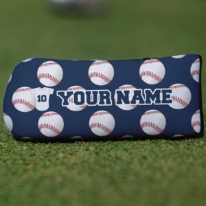 personalized baseball jersey blade putter cover