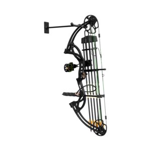 hold up displays bow hanger, compound bow wall mount, safely stores and vertically displays two bows, made in usa