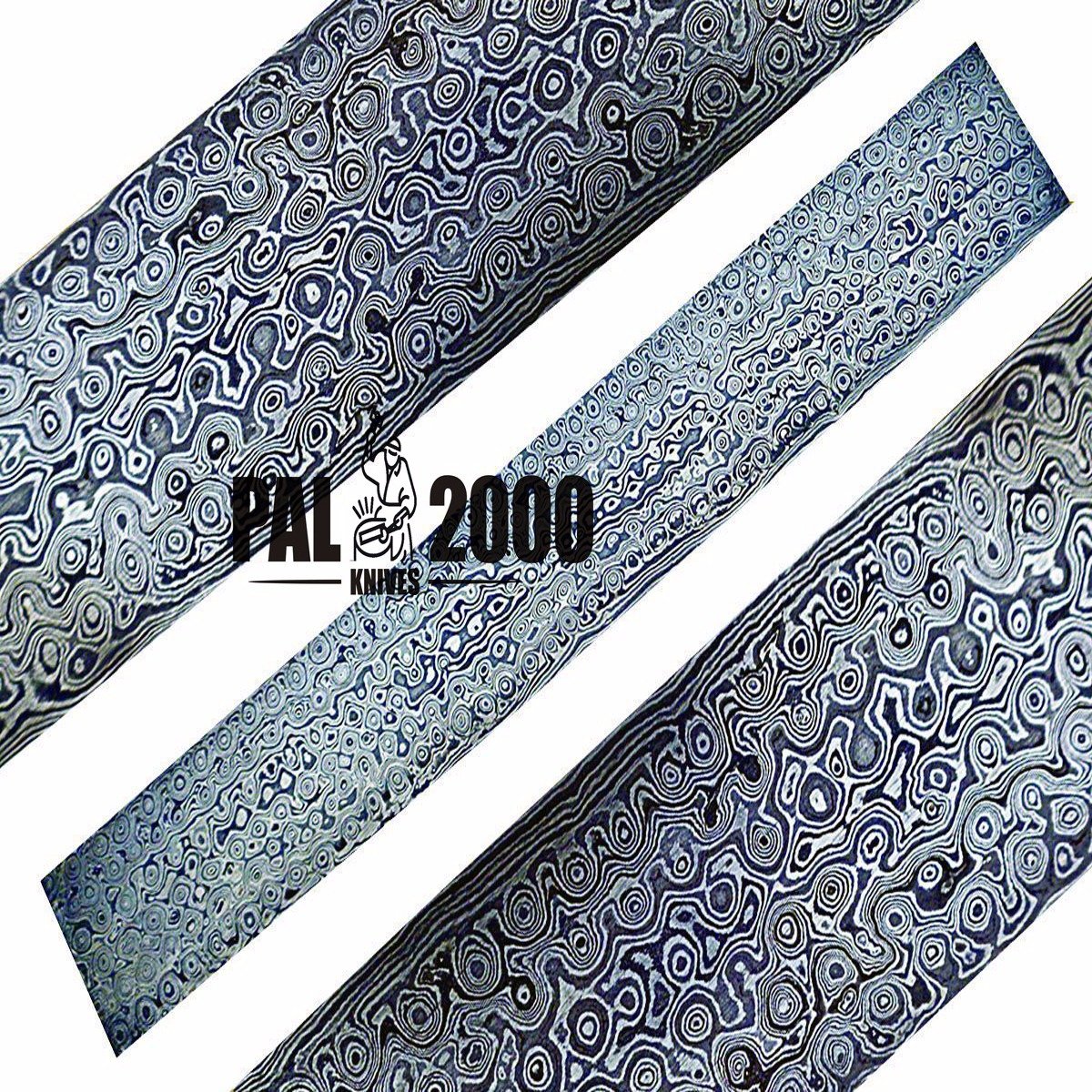 PAL 2000 KNIVES DAM-8705 Custom Handmade Damascus Steel Billets for Knife making 12 Inch Raindrop Pattern