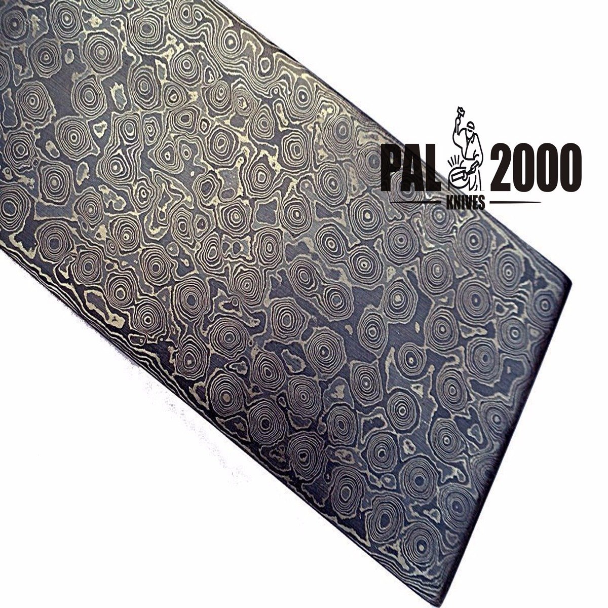 PAL 2000 KNIVES DAM-8705 Custom Handmade Damascus Steel Billets for Knife making 12 Inch Raindrop Pattern