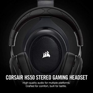 Corsair CA-9011170-NA HS50 Stereo Gaming Headset, Carbon