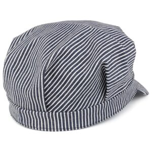 Armycrew Oversized Classic Conductor Cotton Engineer Army Cap - Blue Stripe - XL