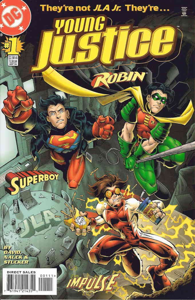 Young Justice #1 VG ; DC comic book | Peter David Robin Superboy Impulse