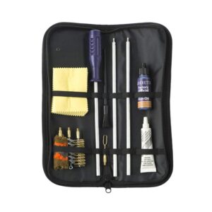 Beretta Hunting Shooting Field Pouch Complete Cleaning Kit, Zippered Portable Case with Cleaning Rods, Brushes & Oil, 12Ga