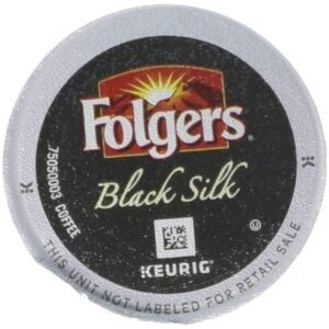 Folgers Black Silk Dark Roast Coffee, 72 K Cups for Keurig Makers, 18 Count (Pack of 4)