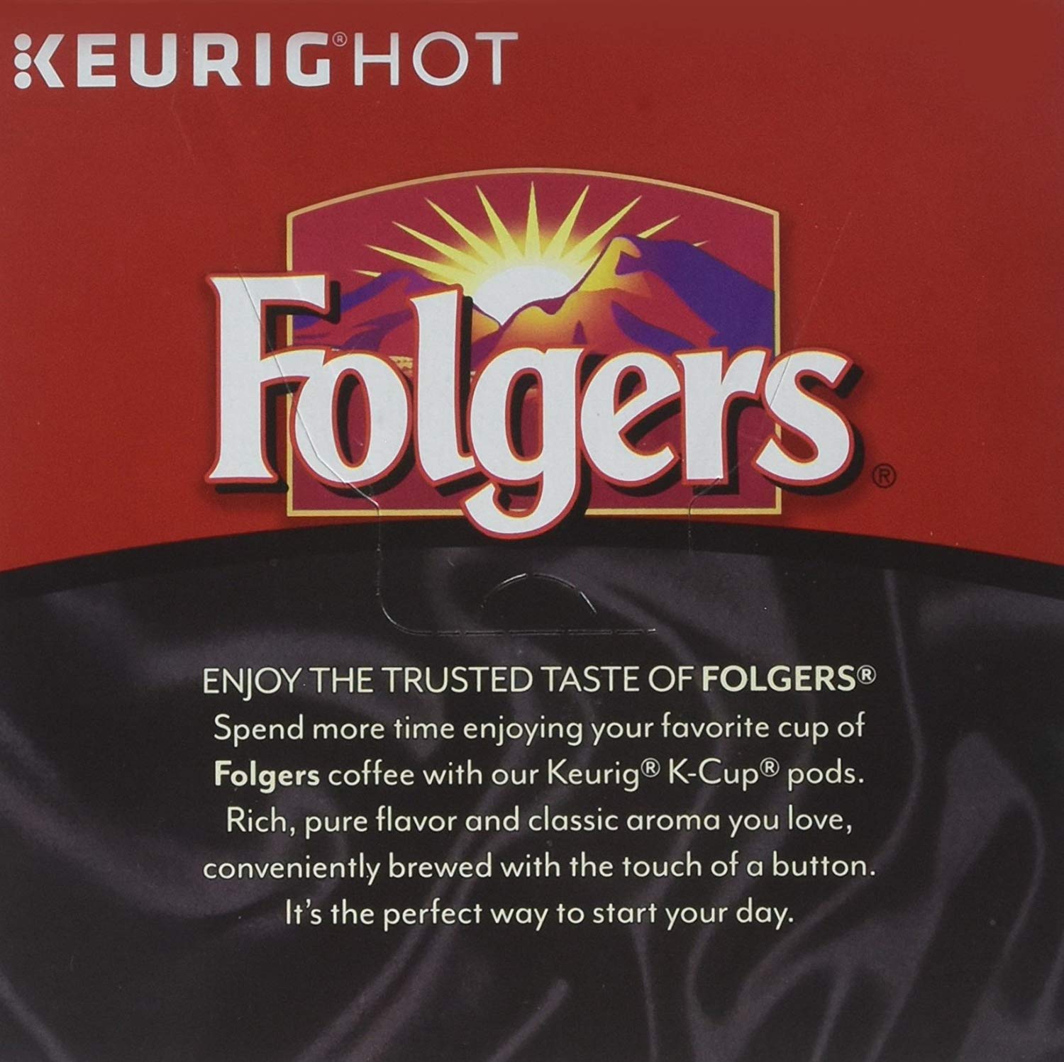 Folgers Black Silk Dark Roast Coffee, 72 K Cups for Keurig Makers, 18 Count (Pack of 4)