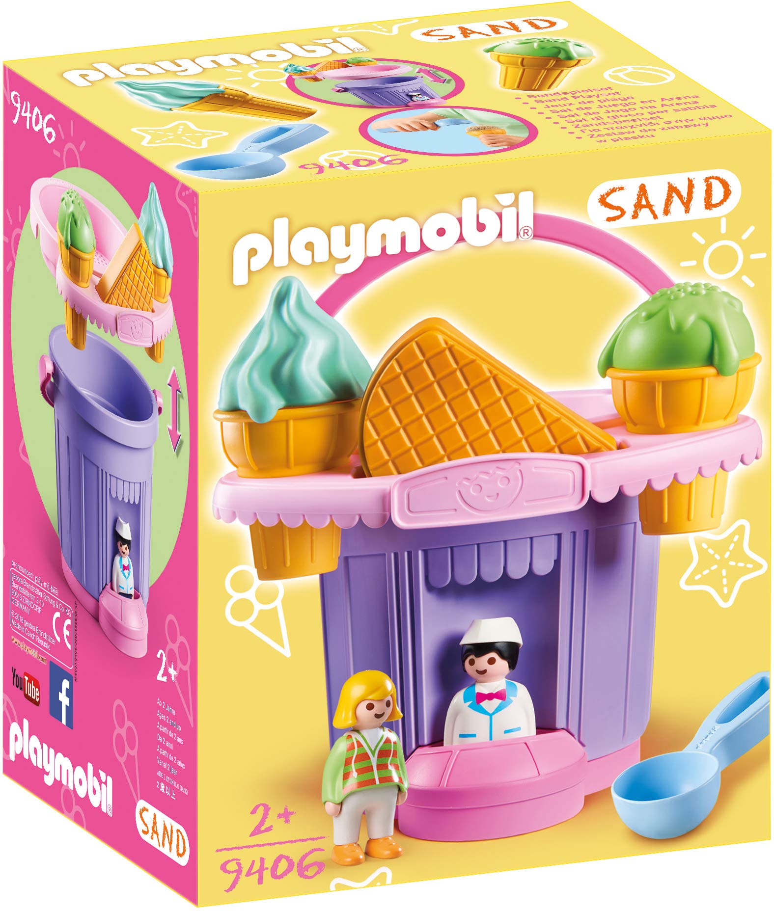 Playmobil 9406 Ice Cream Shop Sand Bucket, Multicolor