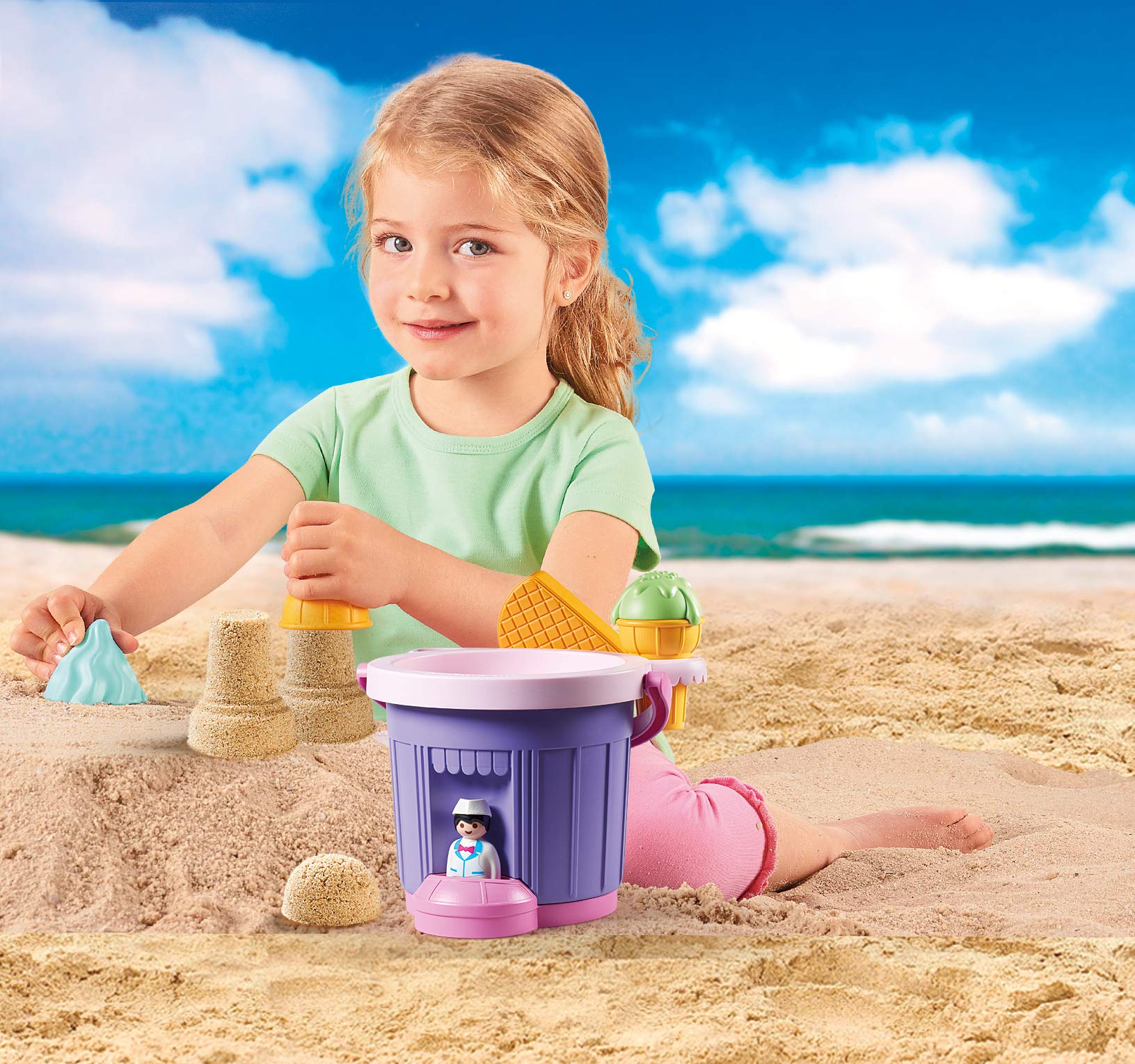 Playmobil 9406 Ice Cream Shop Sand Bucket, Multicolor