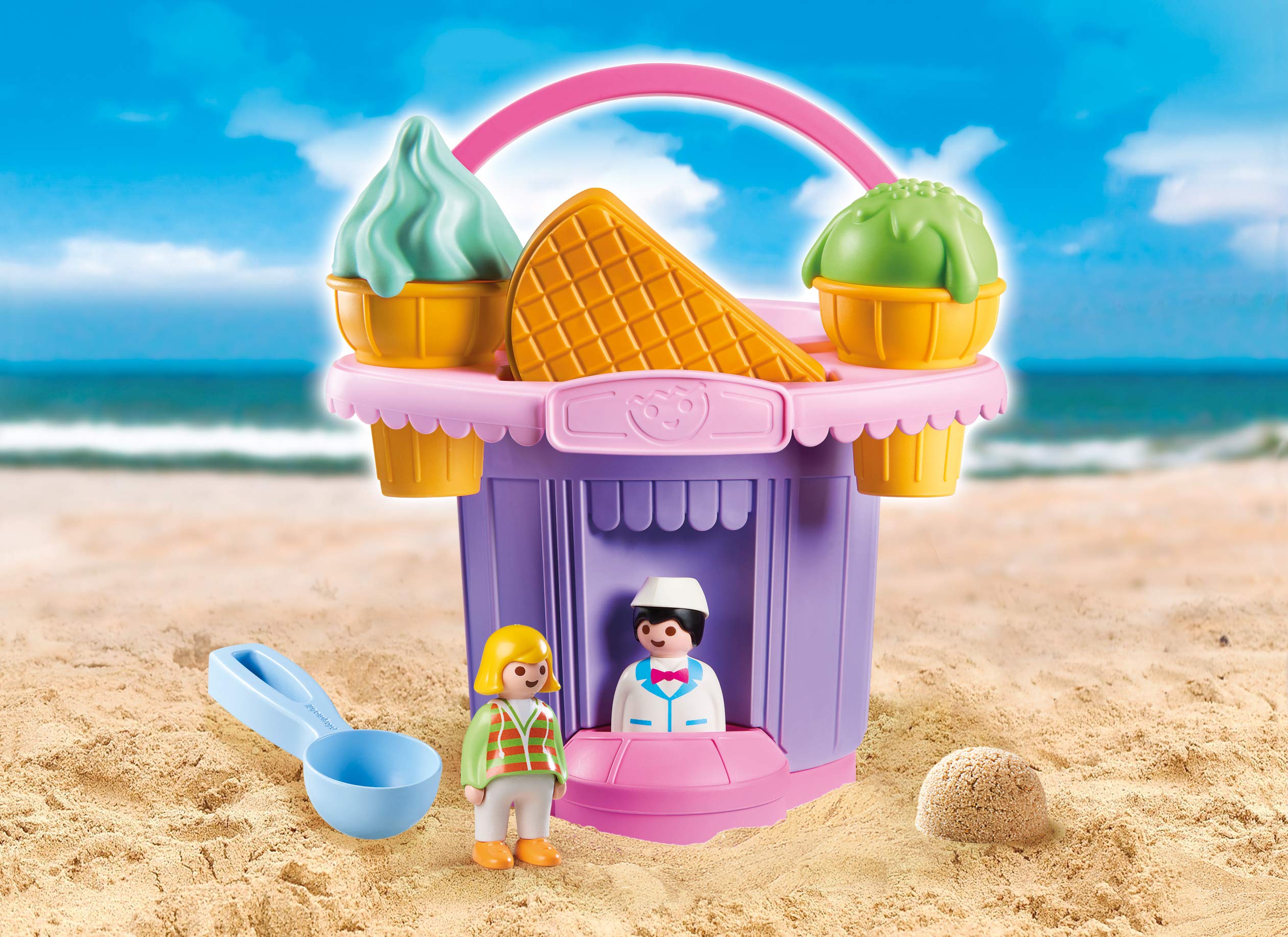 Playmobil 9406 Ice Cream Shop Sand Bucket, Multicolor