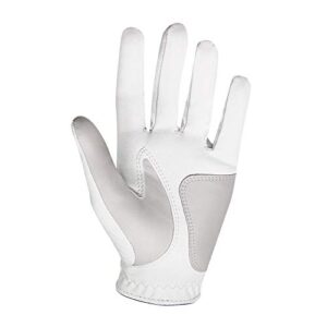 FootJoy Women's WeatherSof Golf Glove, Pack of 2, White Large, Worn on Left Hand