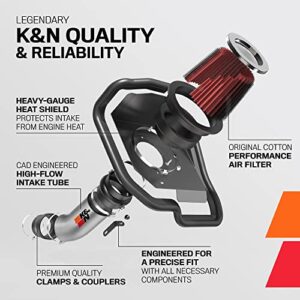 K&N Cold Air Intake Kit: Increase Acceleration & Towing Power, Guaranteed to Increase Horsepower up to 19HP: Compatible with 6.2L, V8, 2017-2019 Ford Super Duty (Super Duty, F350, F250), 77-2588KTK