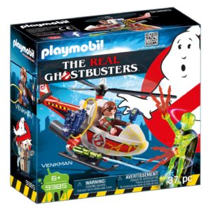 playmobil venkman with helicopter building set