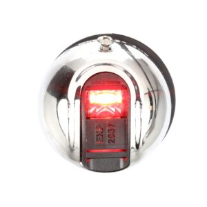 Attwood NV4012SSR-7 Red Port Light Armor LED Vertical Mount Naviation Bow Light Stainless Steel