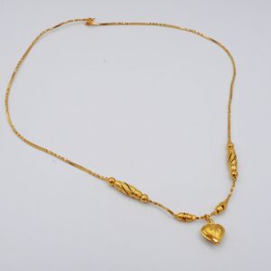 Beaded Thai Baht Yellow Gold Plated Filled Necklace Jewelry for women 18 inch