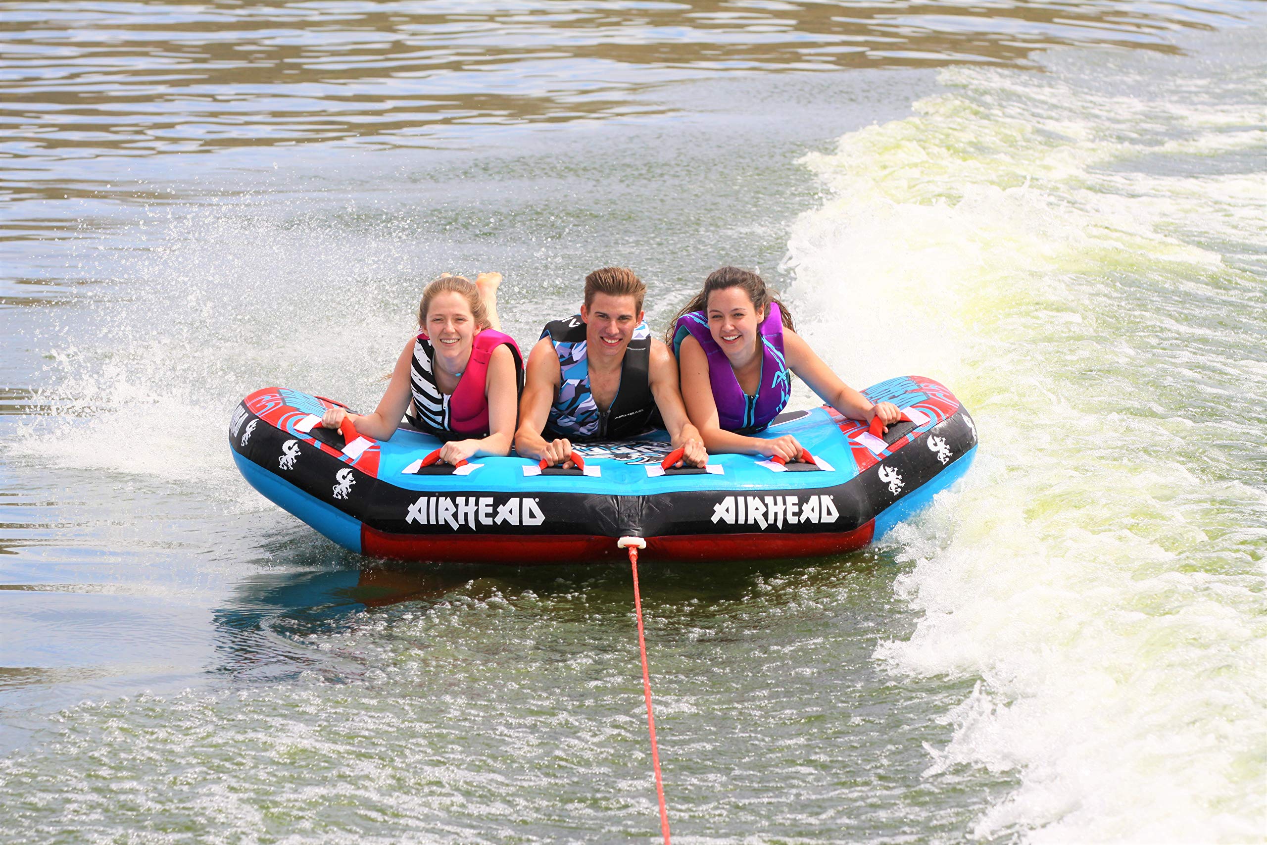 Airhead Griffin 3, 1-3 Rider Towable Tube for Boating,blue