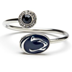 Nittany Lion Penn State Ring for Women - Penn State College Ring with Crystals - Hypoallergenic and Adjustable Sizes 5-12 - Penn State Gifts for Women