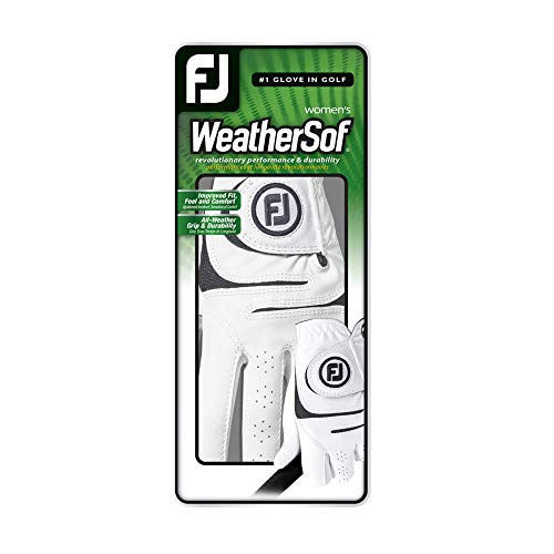 FootJoy Women's WeatherSof Golf Glove, Worn on Right Hand, White, Small