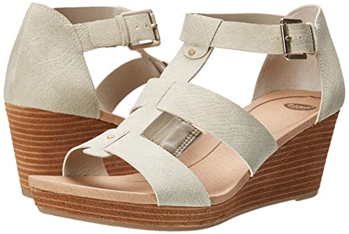 Dr. Scholl's Shoes Women's Barton Wedge Platform Sandal,Greige Snake Print,7.5