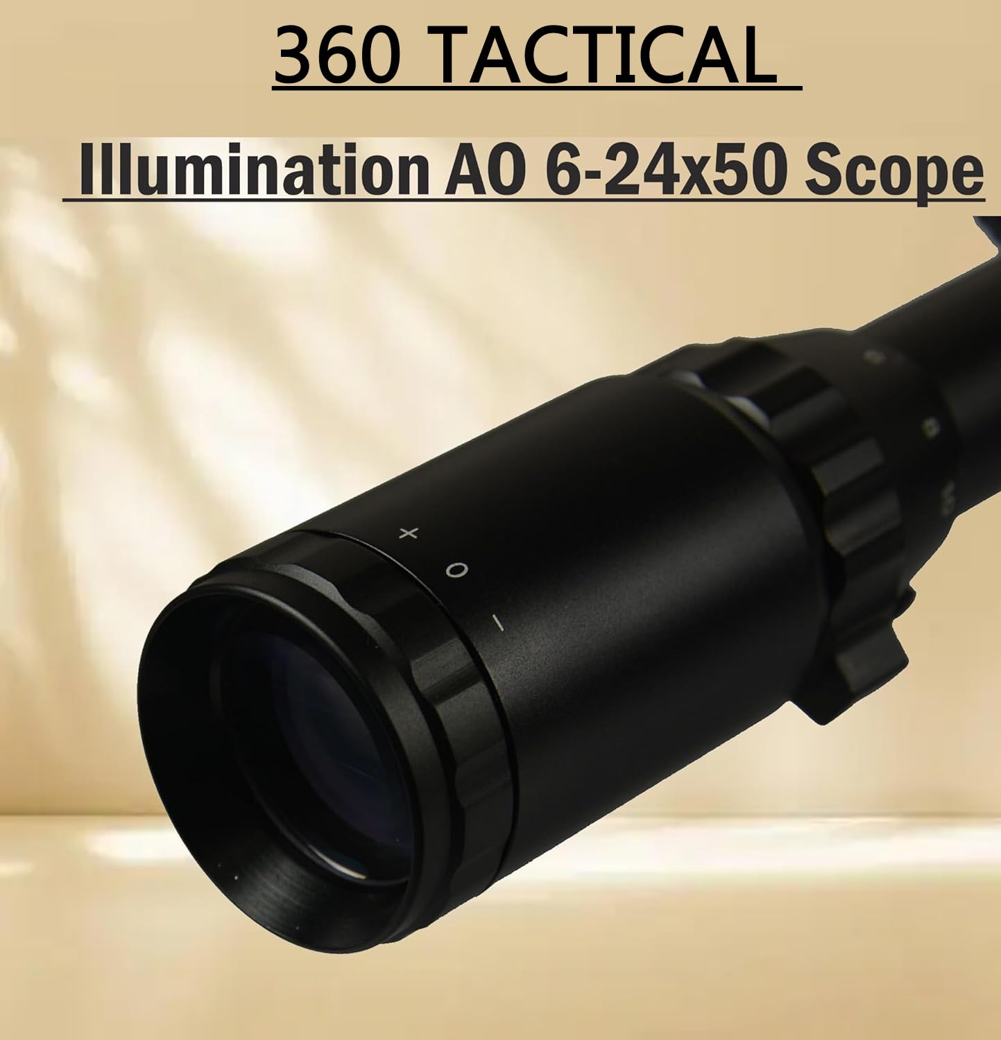 360 TACTICAL 6-24x50 AOE Red & Green Illuminated Rangefinding Mil Dot Hybrid Crosshair Scope