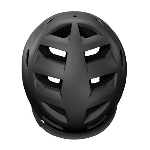 Bern Allston Adult Bike Helmet - Low Profile Comfortable Ventilated Urban Commuter Urban Cycling Helmet for Bicycle, Safety Certified for Men & Women(Matte Black, Large)