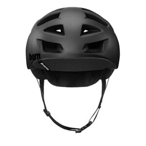 Bern Allston Adult Bike Helmet - Low Profile Comfortable Ventilated Urban Commuter Urban Cycling Helmet for Bicycle, Safety Certified for Men & Women(Matte Black, Large)