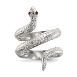 925 sterling silver crystal snake ring size 7 jewelry for women