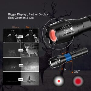 BESTSIGHT Night Vision Scope,DIY Night Vision(Day and Night),Quick Installation Barrle,5" Display Screen with 5w 850nm Infrared Illuminator,View 200m in Night,for 38-44mm Eyepiece Scope (TMNV01P)