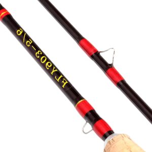 CHANNELMAY 9FT 3 Pieces Carbon Fly Fishing Rod Pole #5/6 2.7Meters Length Light Feel Medium-Fast Action