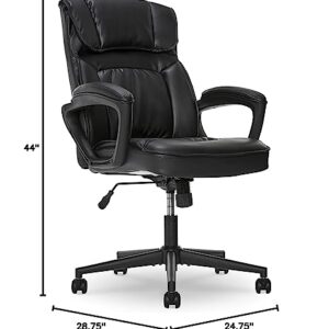 Serta Style Comfort Black Bonded Leather Hannah I Office Chair,